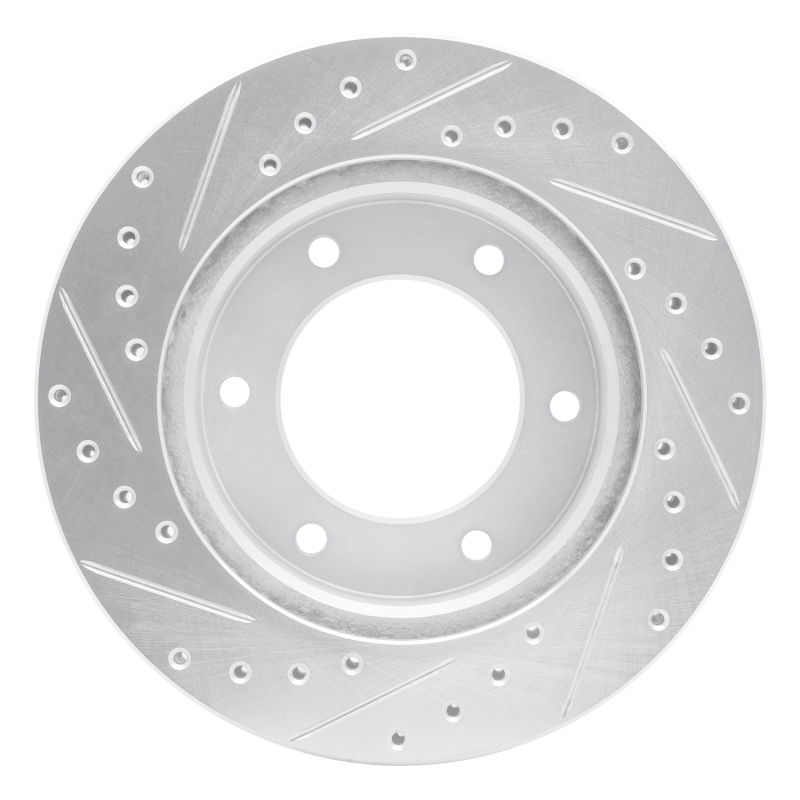 Honda Passport Brake Rotor (1) - Front Right - R1 Concepts - Drilled & Slotted - Silver - `01-`04